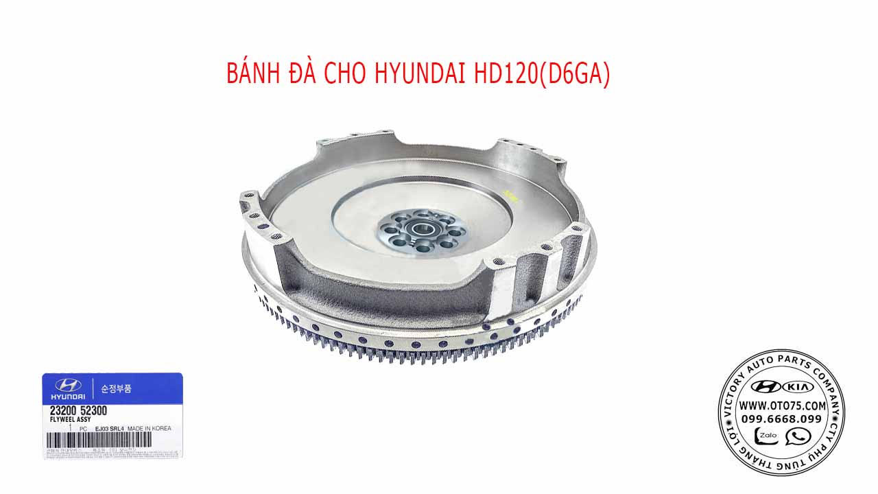 bánh đà 2320052300 cho hyundai hd120, megatruck d6ga (d=440mm)