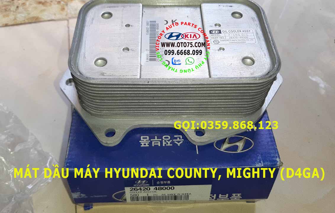 Mát dầu máy 2642048000 cho Hyundai County, Mighty (D4GA)