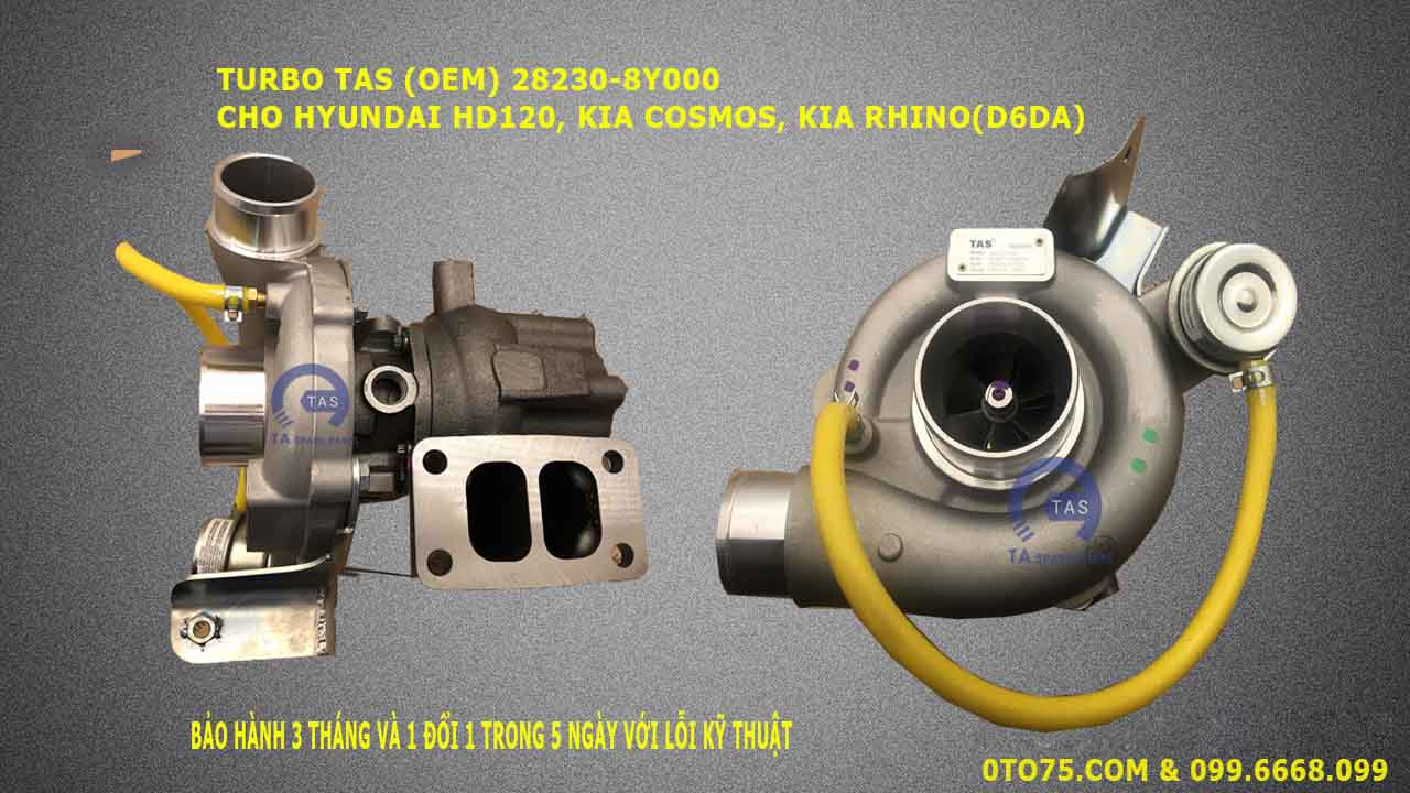Turbo (OEM) 28230-8Y000 cho Hyundai HD120, Town, Kia Cosmos, Rhino(D6DA)