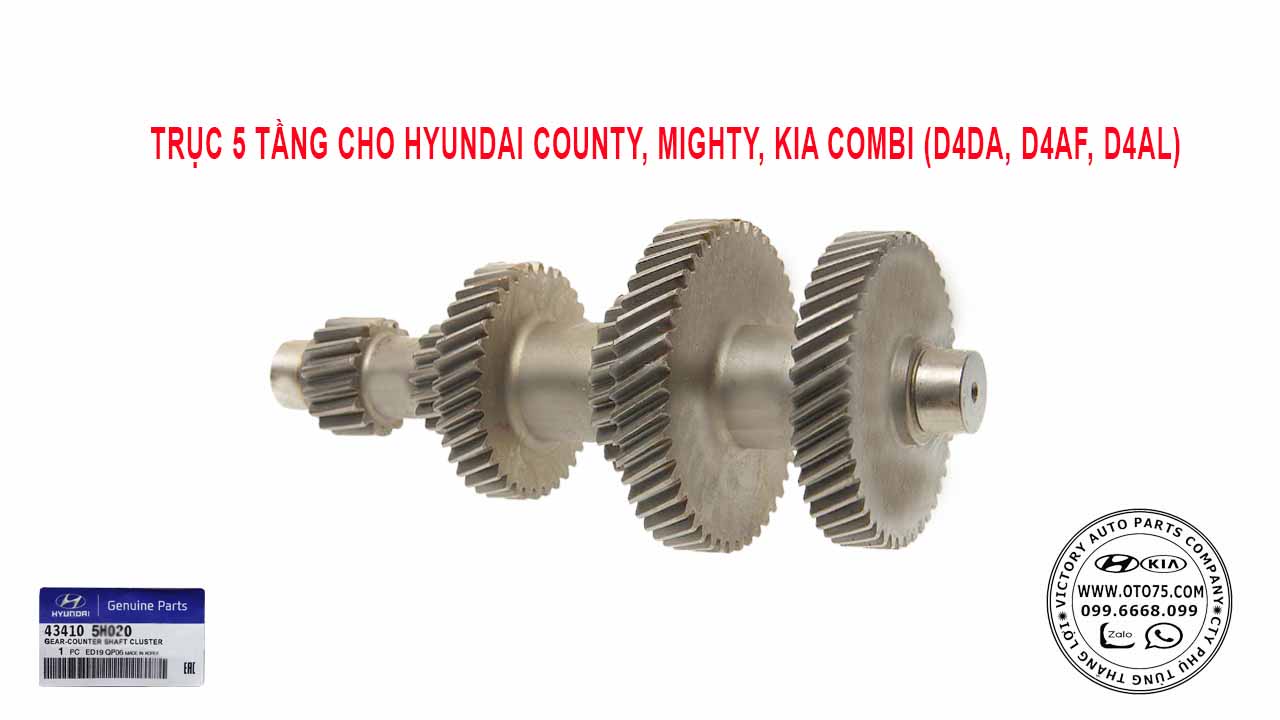 trục 5 tầng 434105h020 cho hyundai county, mighty(D4DA, D4AF, D4AL)