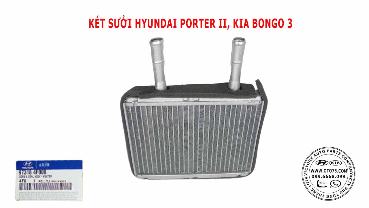 két sưởi hyundai porter, kia bongo (Core&seal assy-heater)