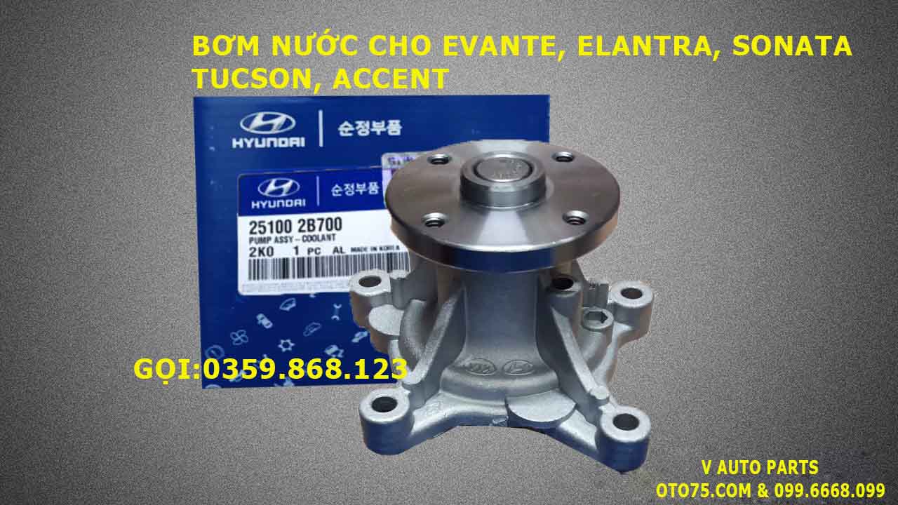 bơm nước 251002B700 cho hyundai Evante, elantra, sonatatucson, accent