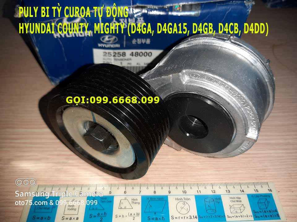 Puly bi tỳ curoa tự động 2525848000 cho Hyundai county, mighty (D4GA, GB, CB, DD)