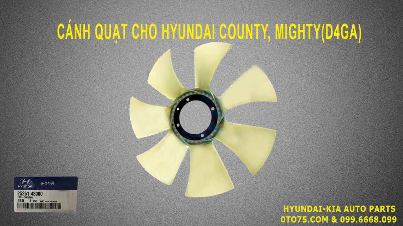 cánh quạt 2526148000 cho hyundai county, mighty(d4ga)