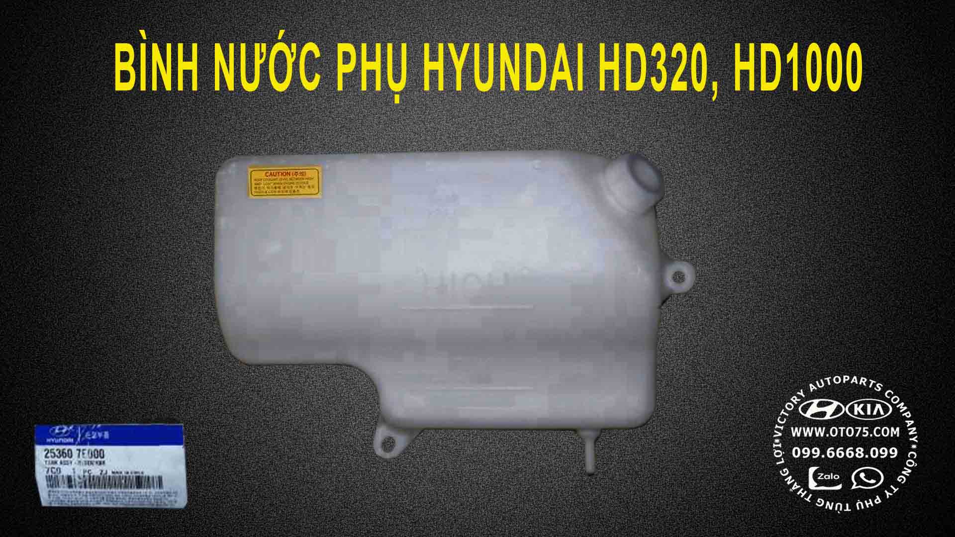 Bình nước phụ 253607E000 cho Hyundai HD320, 1000