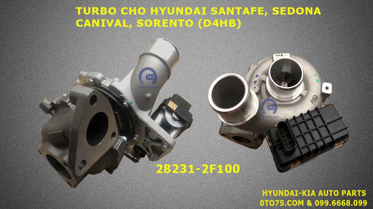 Turbo (OEM) 28231-2F100 cho Hyundai Santafe, Kia Sedona, Carnival, Sorento (D4HB)