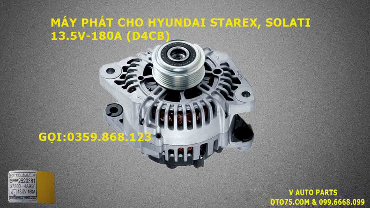 Máy phát 373004A950 cho Hyundai Starex, Solati 13.5V-180A (D4CB)