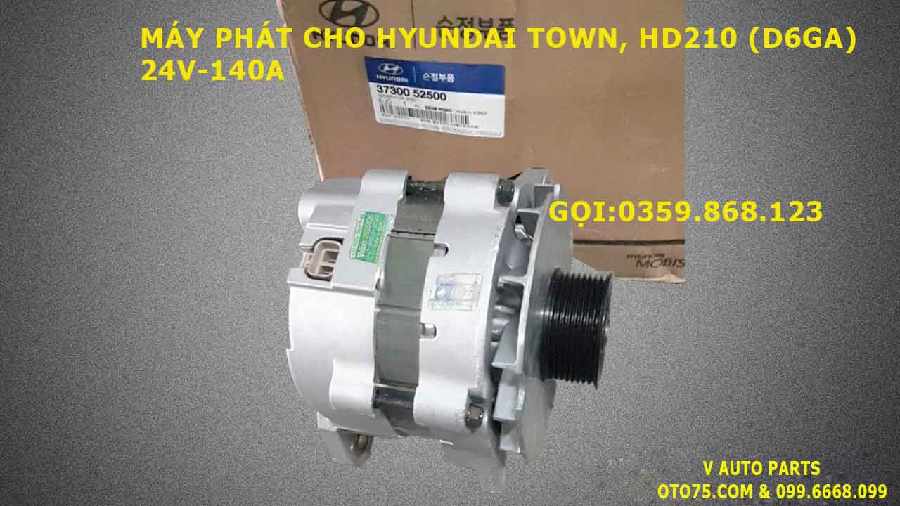 Máy phát 3730052500 cho Hyundai Town, HD210 (D6GA)