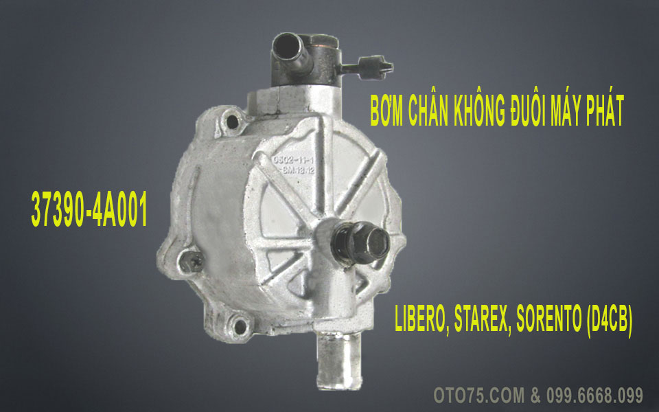 Bơm chân không đuôi máy phát 373904A001 cho Libero, Starex, Sorento (D4CB)