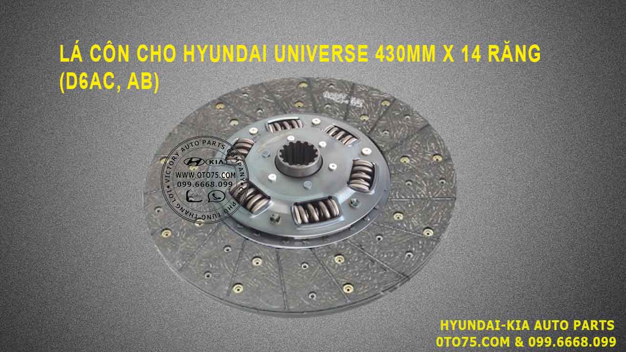 lá côn 4110087010 cho hyundai universe  430mm x 14 răng(d6ac, ab)