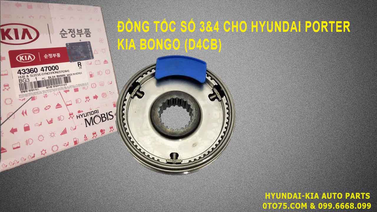 đồng tốc số 3&4 (4336047000) cho hyundai porter, H150, kia bongo, K250 (d4cb)