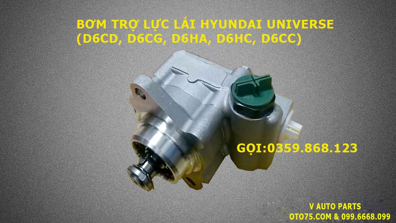 bơm trợ lực lái 571008D150 cho hyundai universe (D6CD, D6CG, D6HA, D6HC, D6CC)