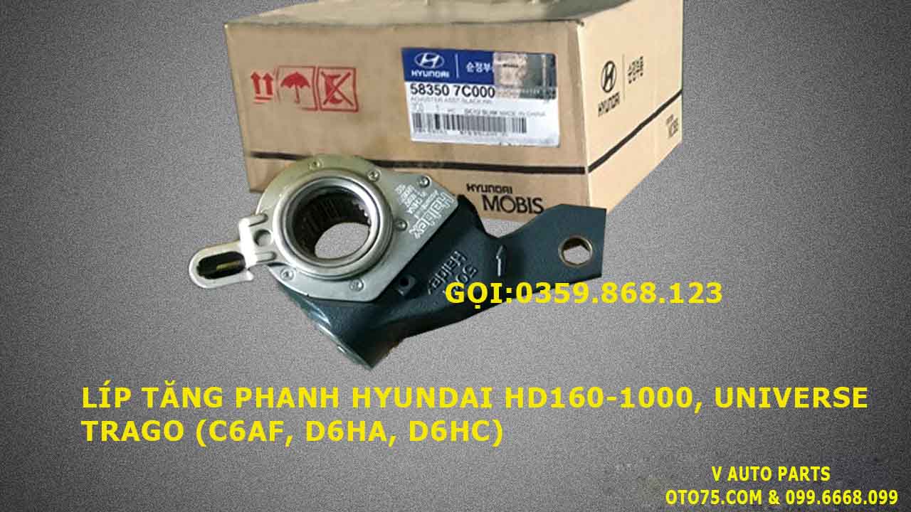 líp tăng phanh 583507C000 hyundai hd160-1000, universe, trago (C6AF, D6HA, D6HC)