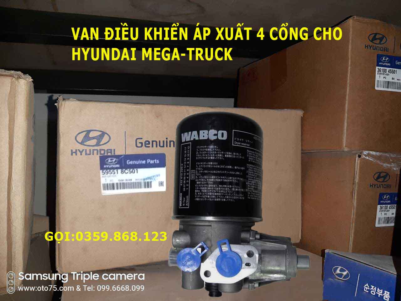 Van điều khiển áp xuất 595518C501 cho Hyundai HD120