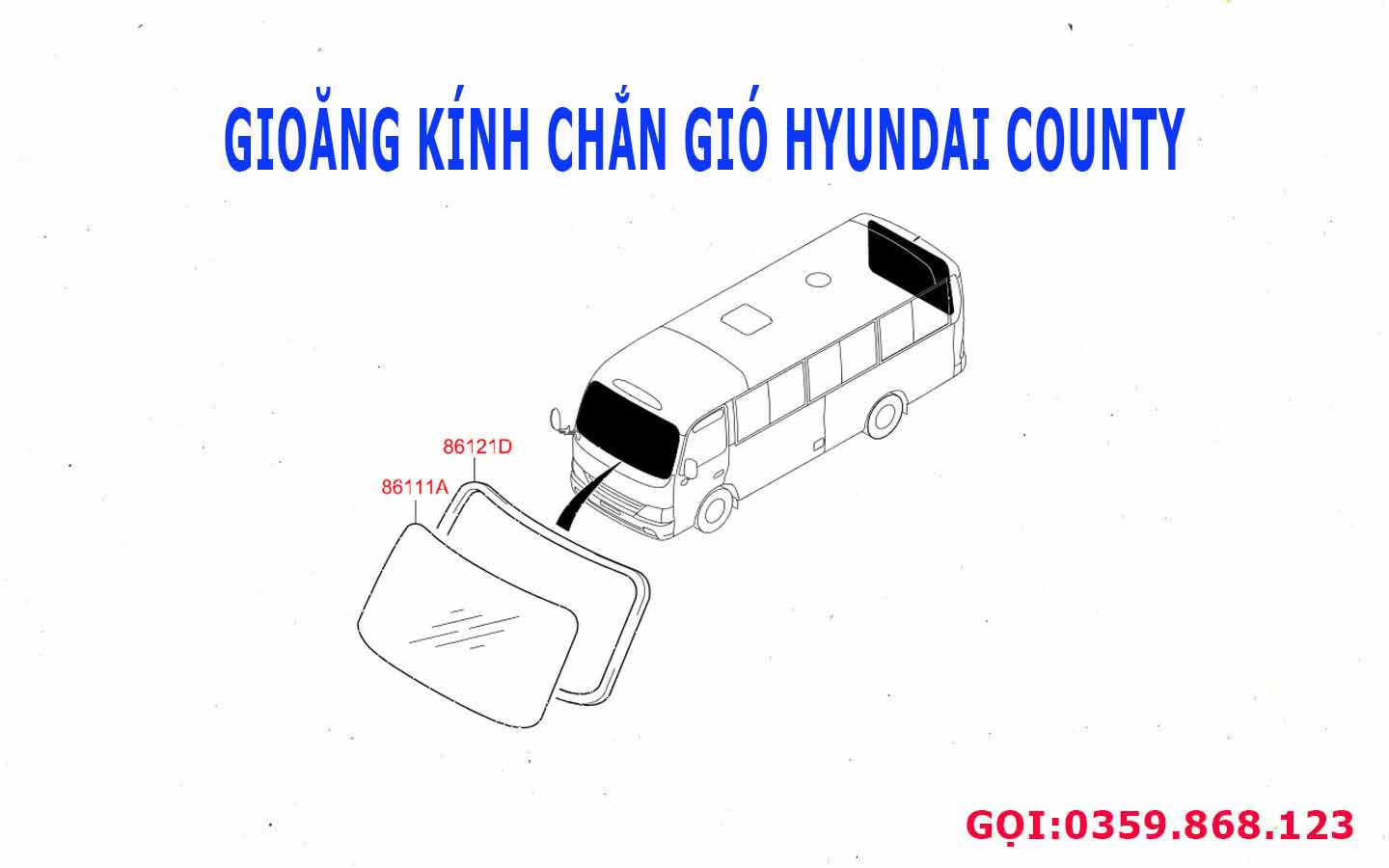 gioăng kính chắn gió hyundai county 861215A102