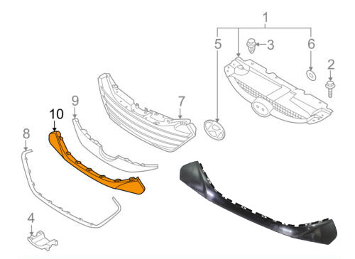 Ốp ba đờ sốc trước 865502S100 cho Tucson